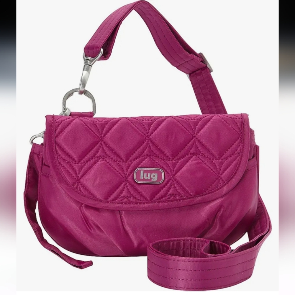 Lug Mingle Mini Crossbody Bag Orchid Pink Matte Luxe RFID Convertible Belt Bag